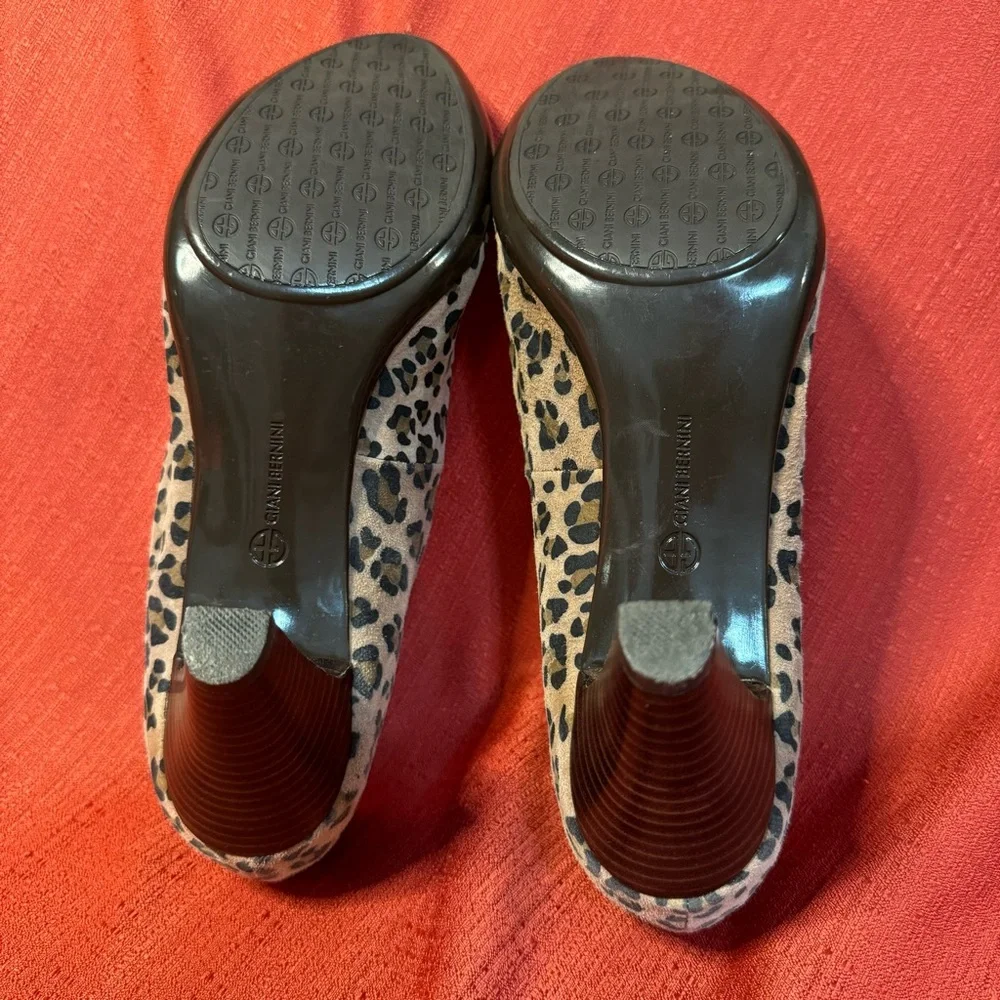 GIANI BERNINI Sweets Leopard Print Pumps, Women’s Size 9.5,‎ EUC